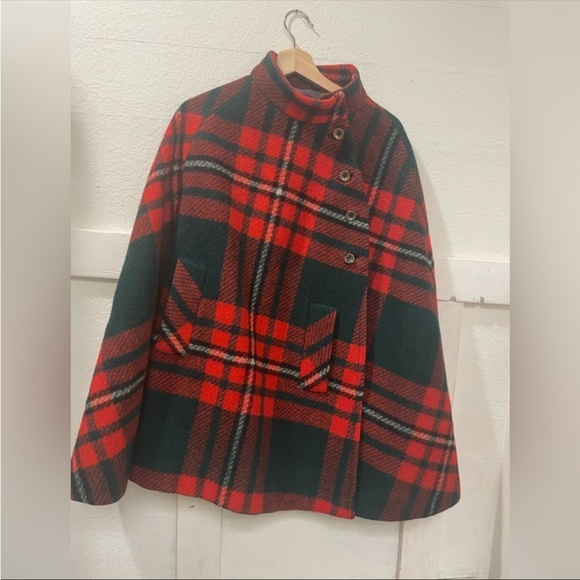 Vintage Boru by Jimmy Hourihan of Dublin Ireland wool plaid cape one size - Picture 16 of 16